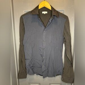 Reiss men’s dress shirt size small blue front with black sleeves and back​​​​